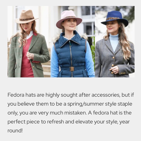 Teal Wool Felt Fedora Hat BRAND NEW - Picture 2 of 10